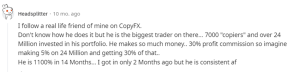 Copy trading review on Reddit