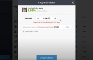 eToro Order Page 
