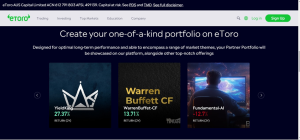 eToro Smart Portfolio Desktop Platform 